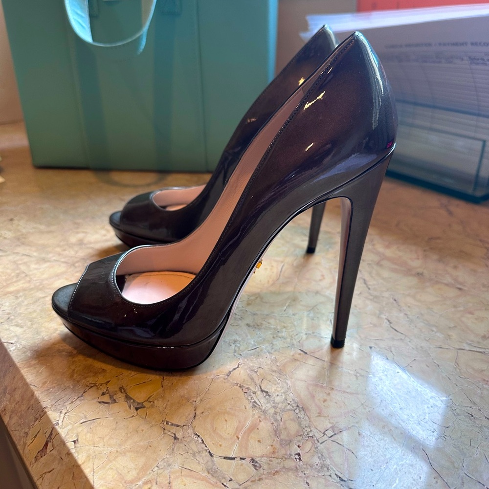 Prada Open Toe Heels